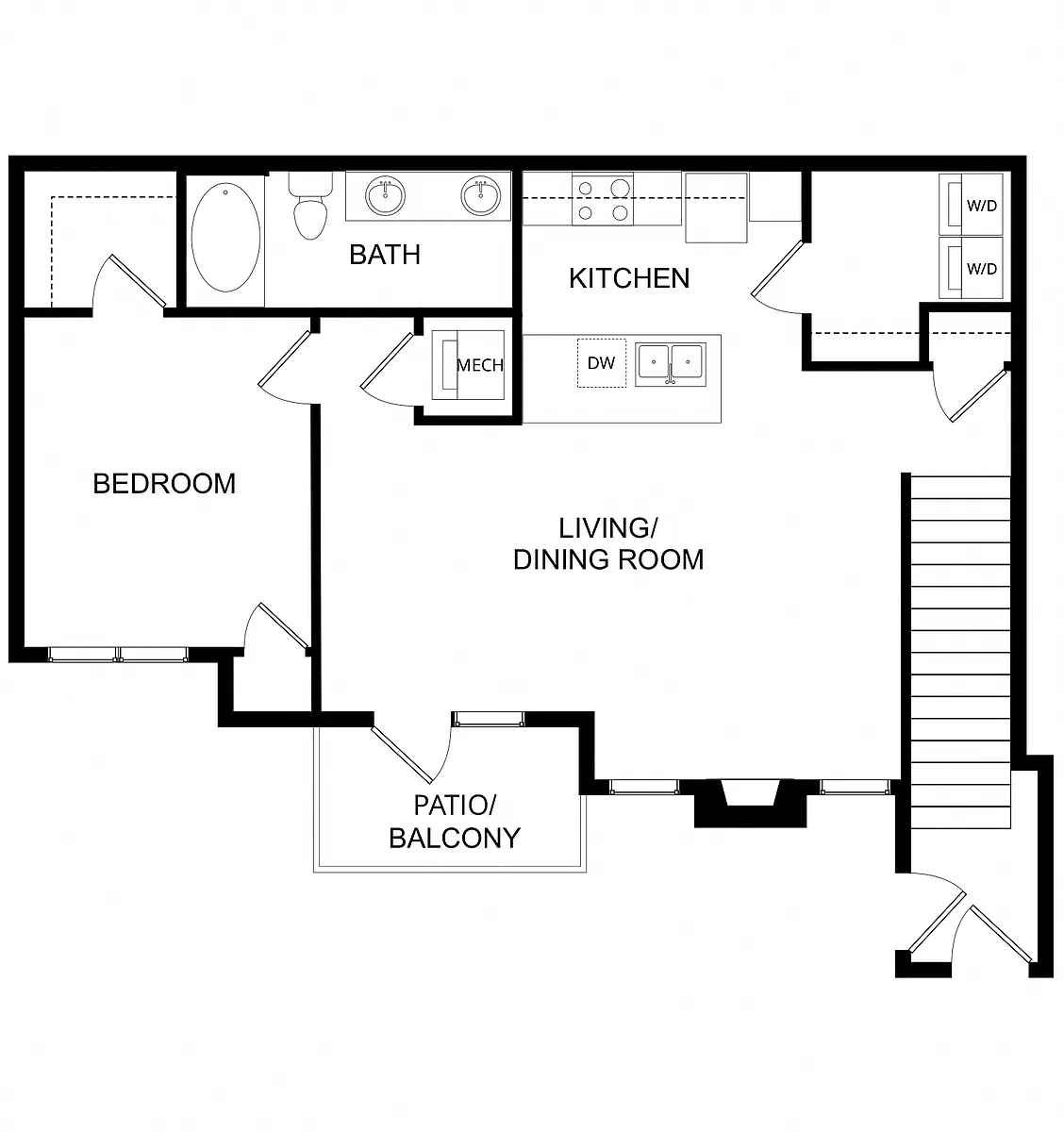 Floor plan 1x1 Odyssey