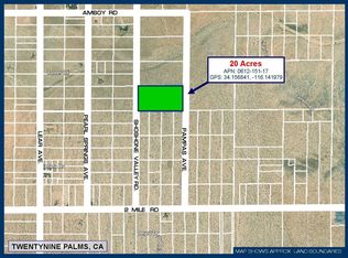 Shoshone Valley Rd, Twentynine palms, CA 92277