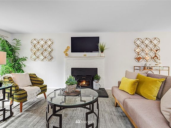 Wood burning fireplace