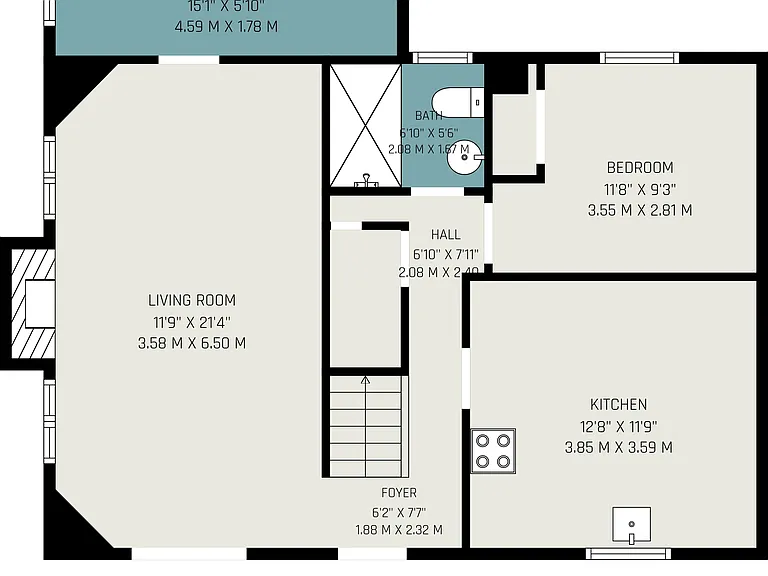 Downstairs floorplan