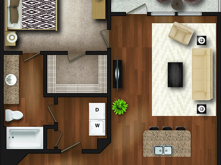 A3 floor plan Residences at Lake Park