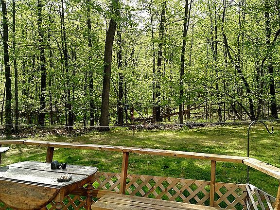 view from deck late spring