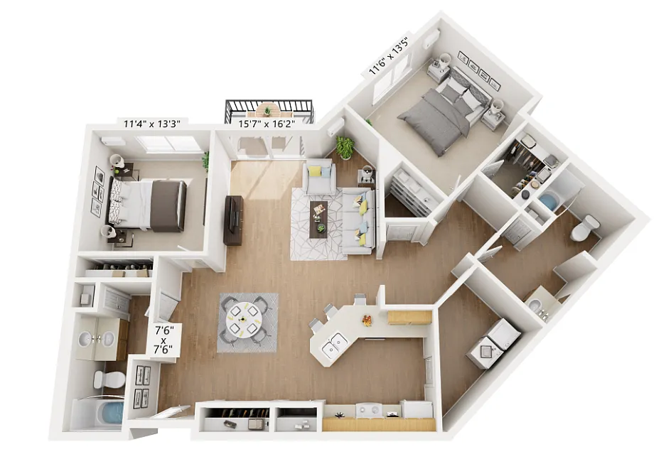 Floor plan 2BR B