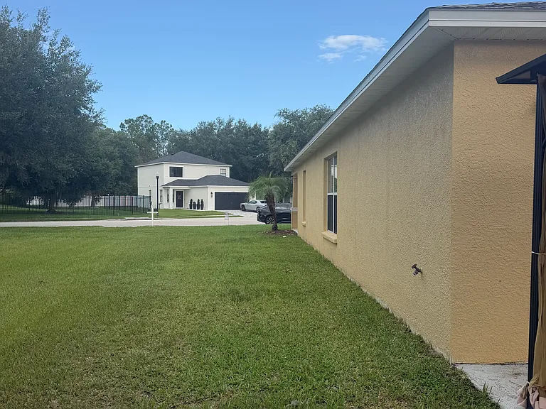 Right side of the home.