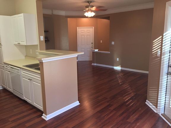 open dining and living area