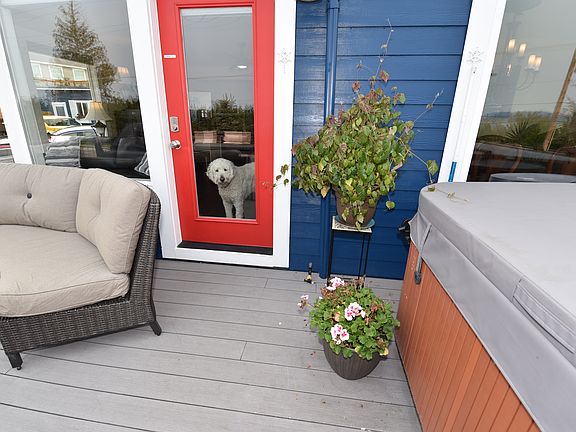 Checking out the view up into the San Juan Islands