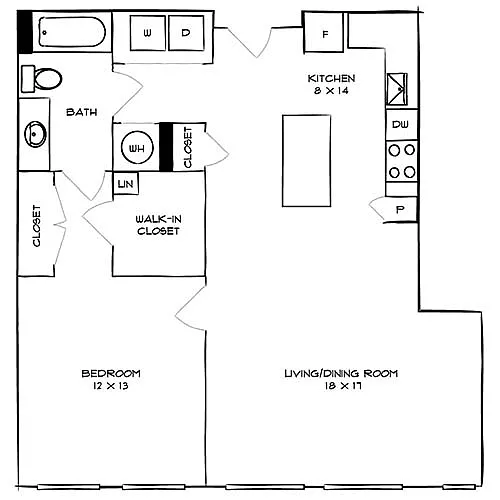 Floor plan 1B10