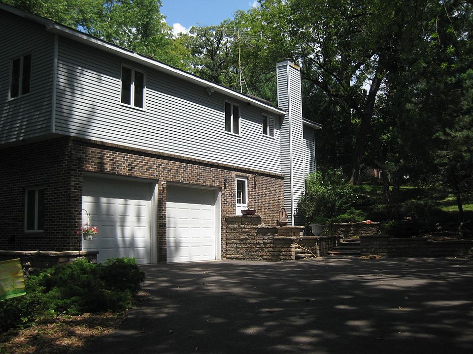 Side view of house and garag