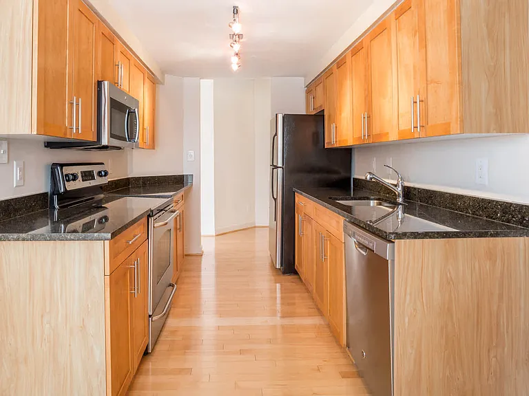 Kitchen with Granite Countertops and Stainless Steel Appliances