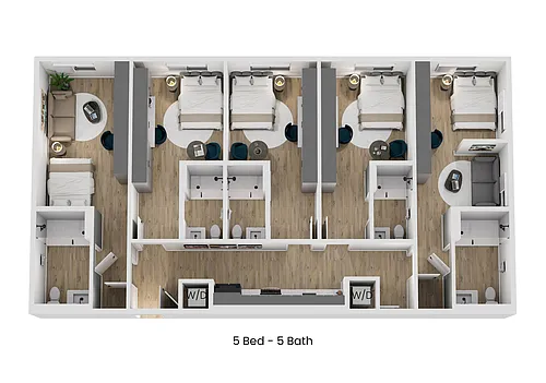 Floor plan Plan E - Private Suite with Free Wifi & Utilities 