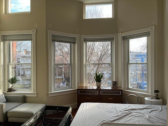 Primary bedroom. Bay windows and attached bath!