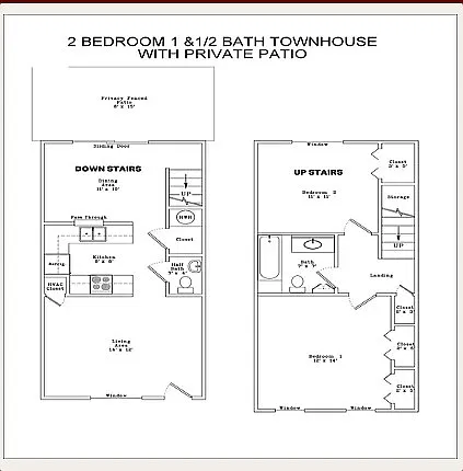Floor plan 2 BED Townhouse