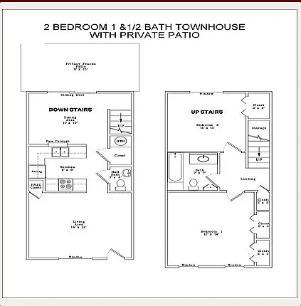 Floor plan 2 BED Townhouse