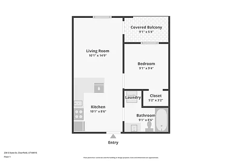 Floor plan One Bedroom