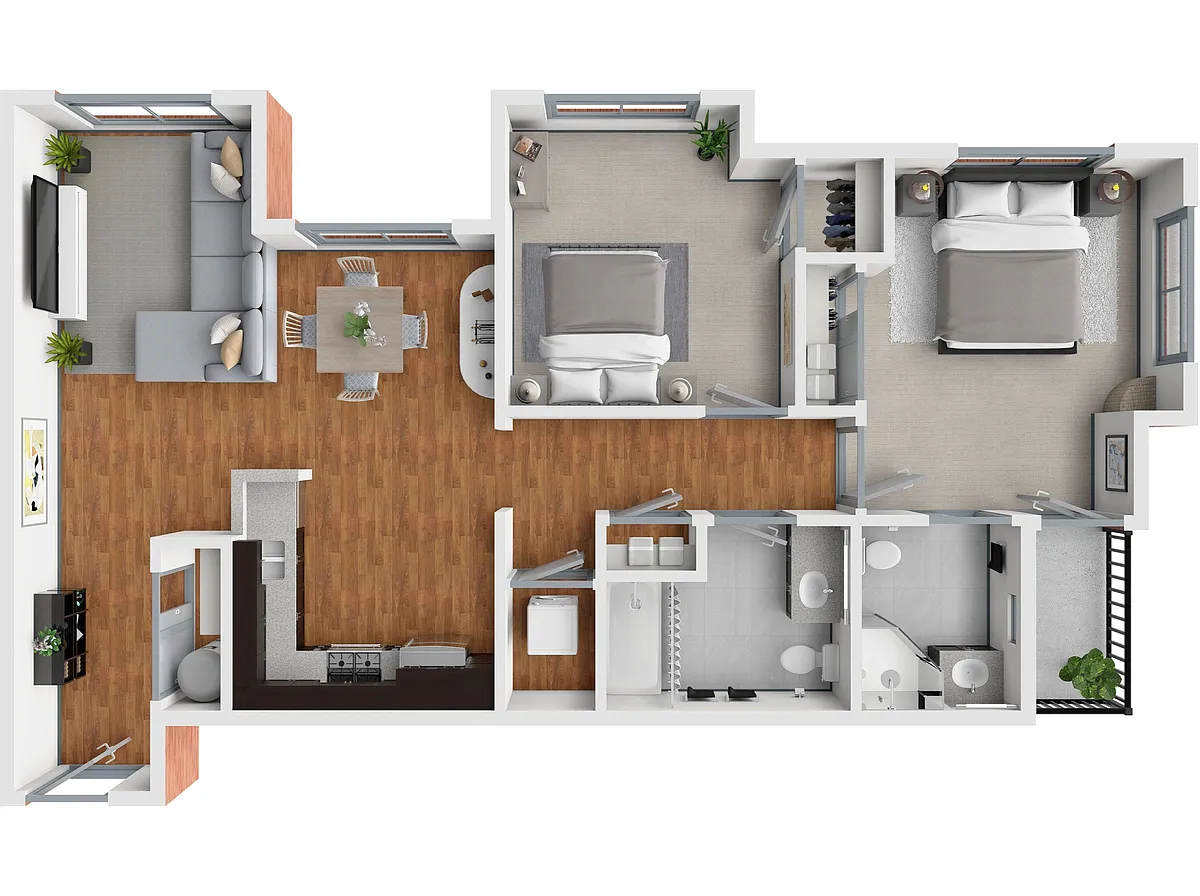 Floor plan 2x2a