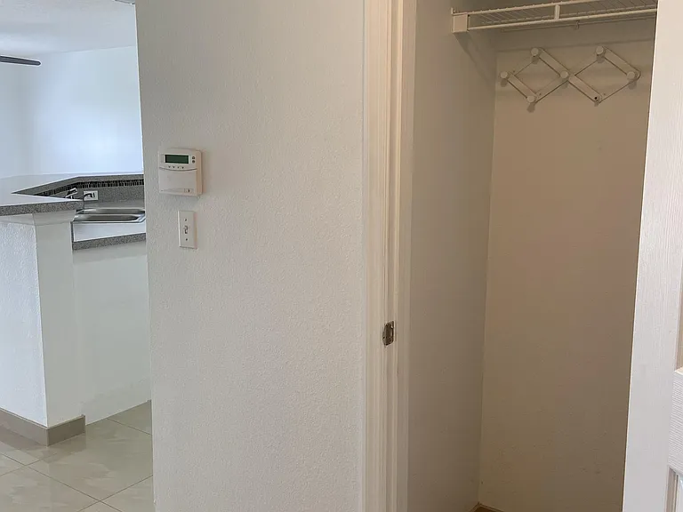 Coat closet at the entry of the home