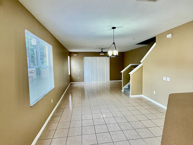 Walk in to an open floor plan with dining area flowing into great room.
