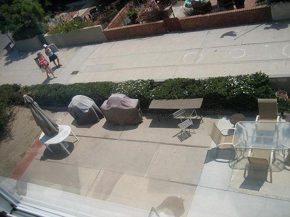 Large back yard on walk street