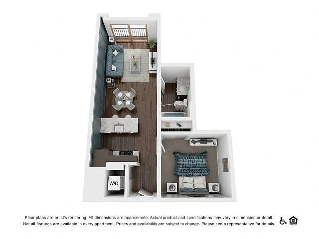 Floor plan 1X1 D