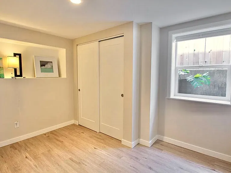 Smaller second bedroom/office. Double door closet.