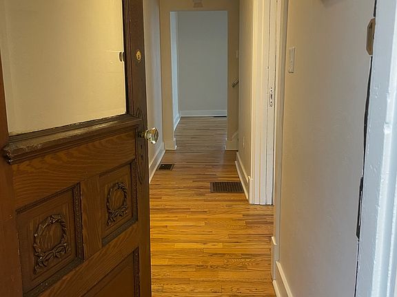Front hallway with real oak floors throughout the first floor.