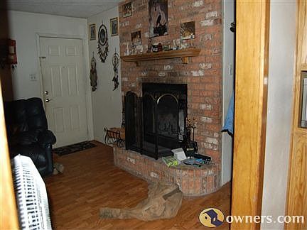 wood burning fireplace