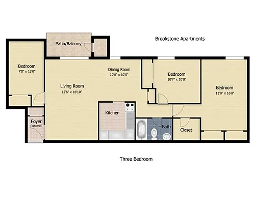 Floor plan 3 Bedroom (B2)