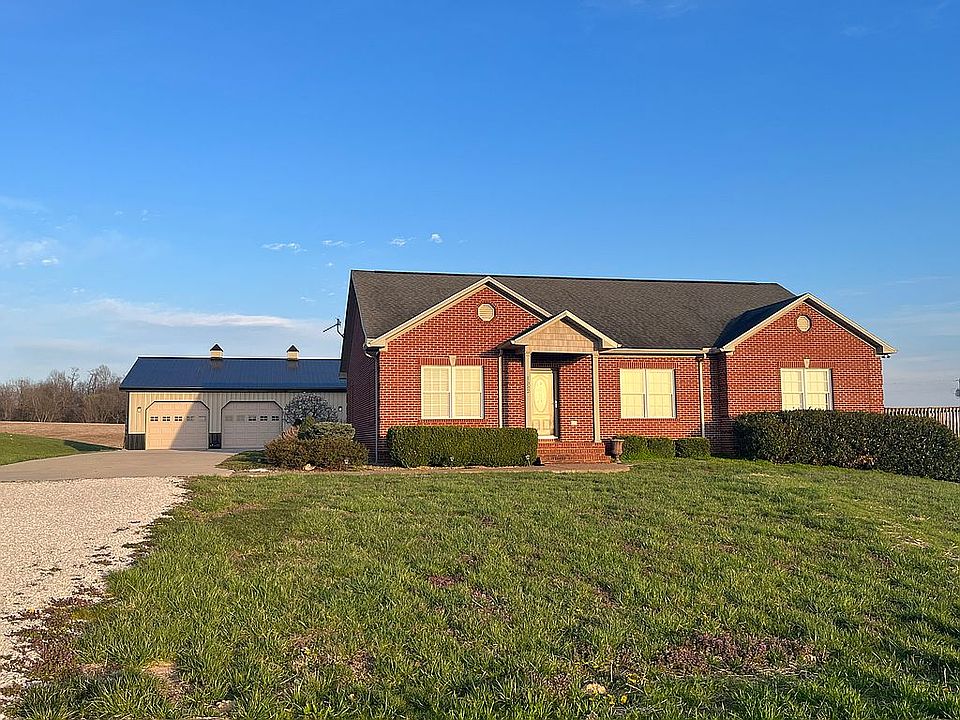 Brick home with 4.69 acres. 