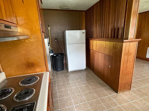 Kitchen with new flooring.