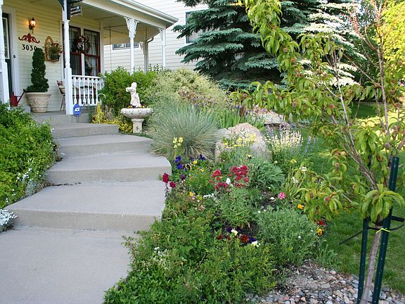 Walk way to front door