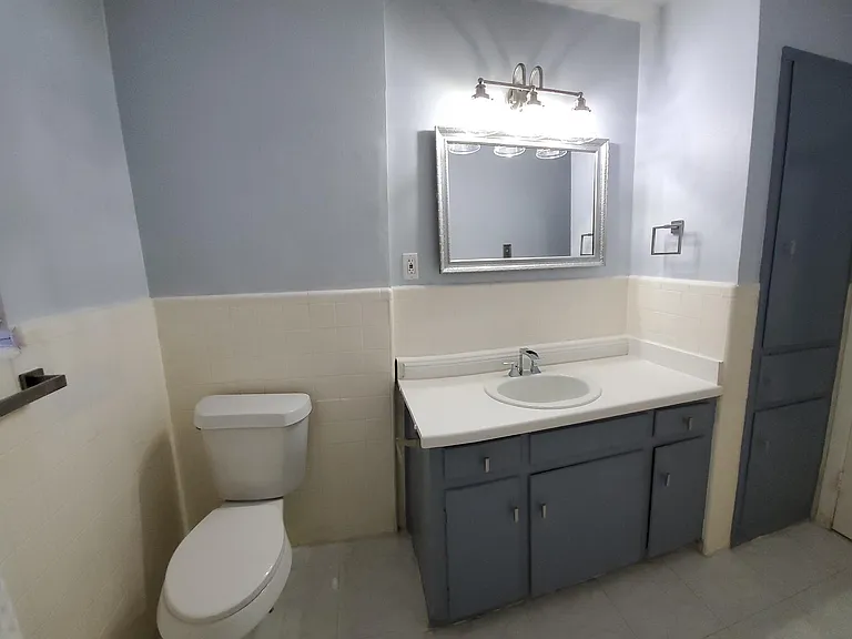 Bathroom - Updates 5/2024 New Toilet, New Brushed Nickel Faucet, new cabinet hardware, and Towel Bar set.