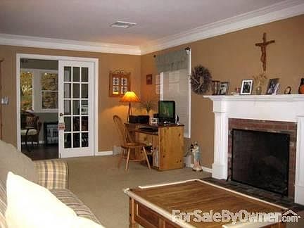 Living / Family Room
						:
						French Doors to Sun Room