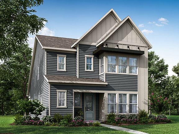 Mayes Hall Plan 1- Exterior Rendering- Elevation B- Metal Awning