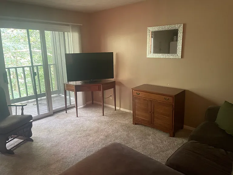 View of patio from inside unit.