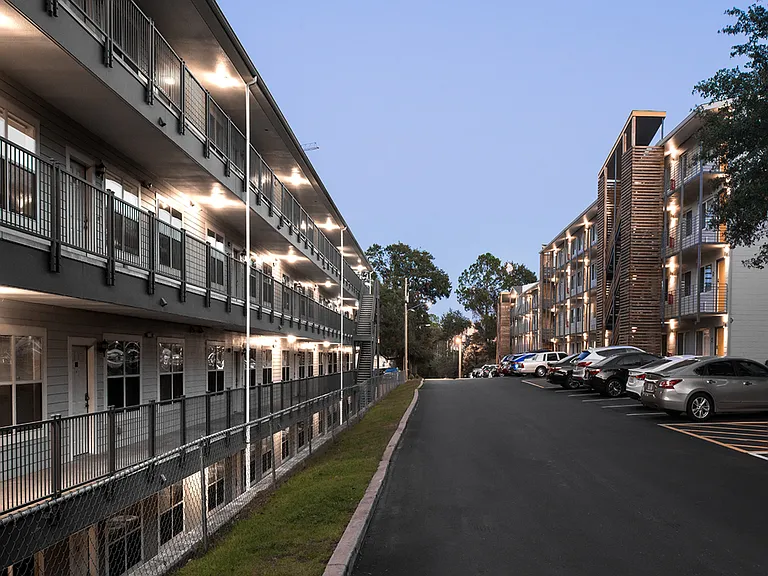 Experience Well-Lit Walkways and Convenient Surface Parking at Legacy Student Living