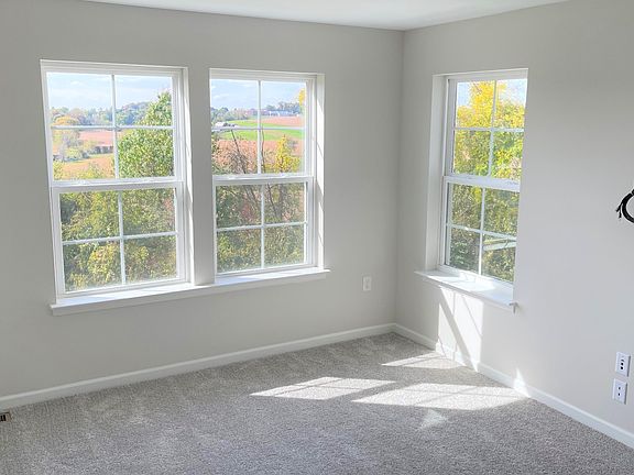 Owner s suite with double window side window in a DRB Homes York II Garage home in the Homestead