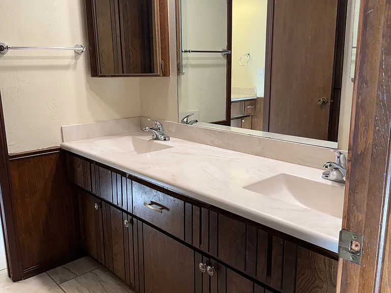 Hallway Bath with Double Vanity