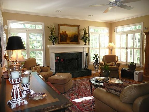Family room with fireplace