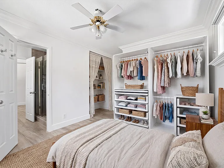 Staged back bedroom