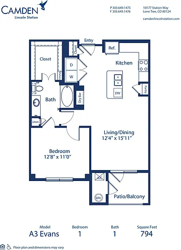 Floor plan Evans