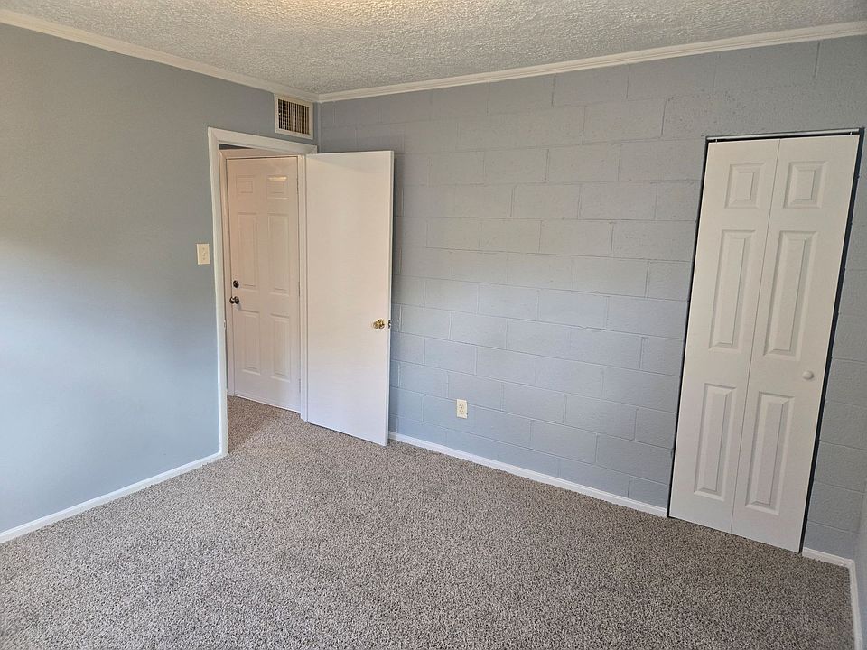 Bedroom interior with small closet shown.