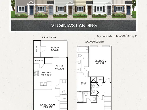 Townhome (End Unit) Plan, Virginia Lane Townhomes