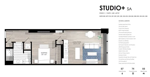 Floor plan Studio Plus