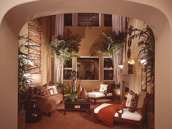Living room of model home