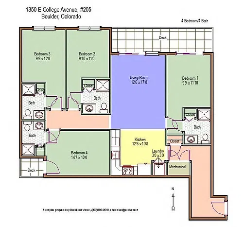 Floor plan 4 Bed 4 Bath