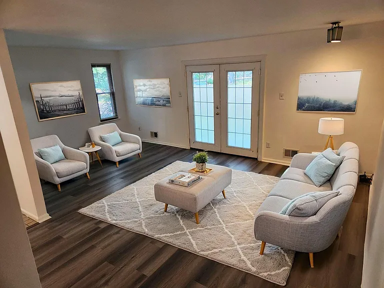 Large living room, open to dining room