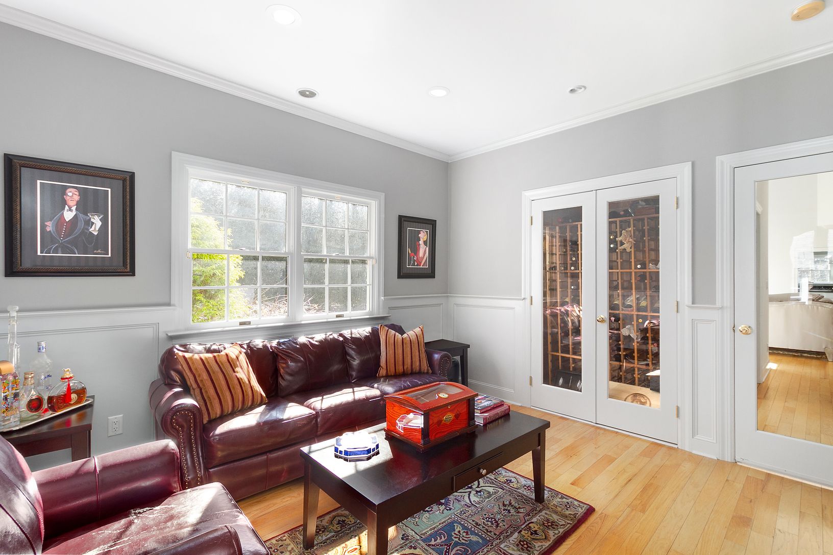  Cigar Room with Wine Cooler Wall
