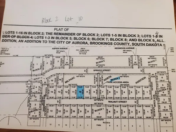 L10 B Milparc North Addition Walnut St #2, Aurora, SD 57002