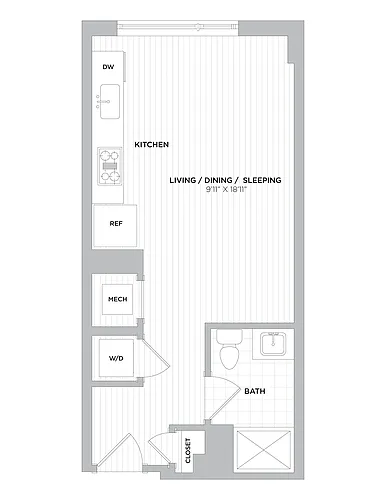 Floor plan Studio-S1A