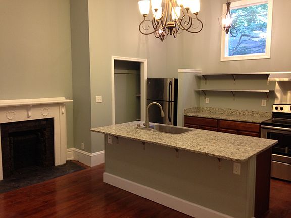 kitchen with fireplace